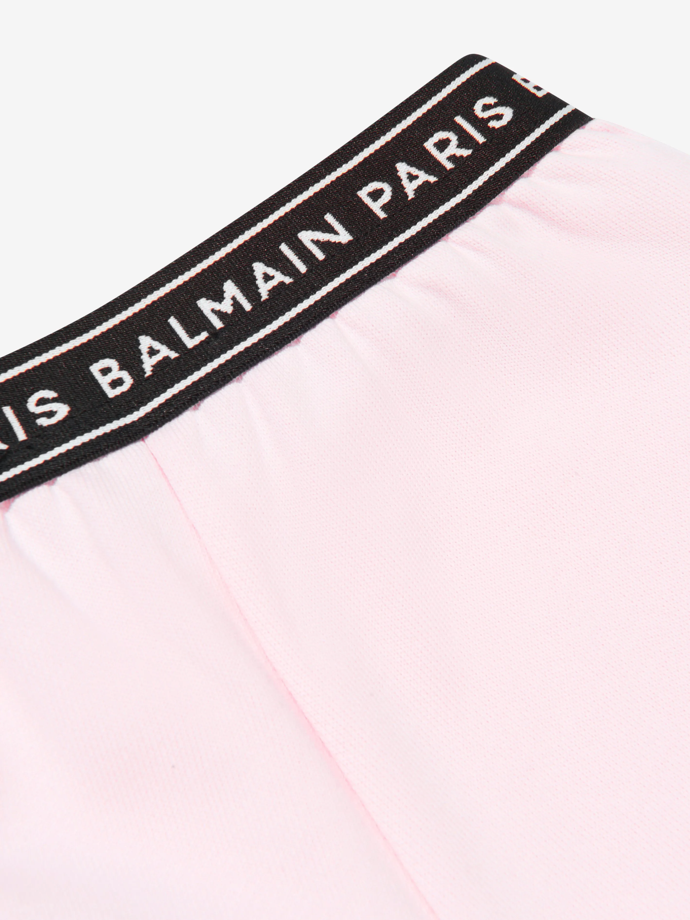 Balmain Baby Girls Logo Shorts in Pink