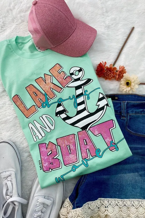 BC LAKE AND BOAT- MINT