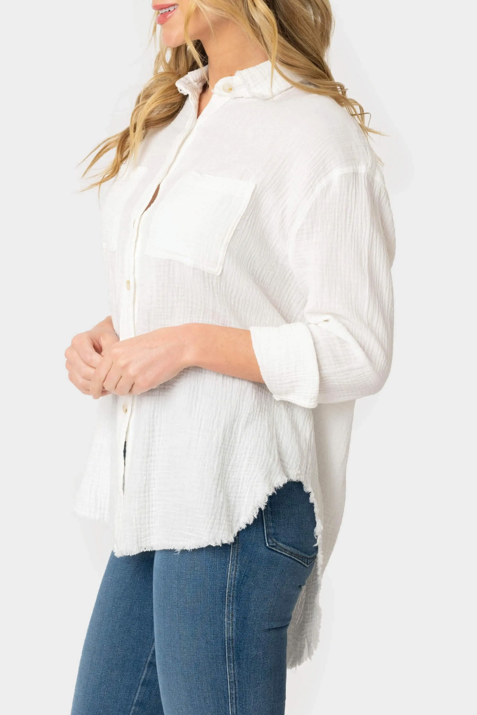 Beachside Gauze Button Front Shirt