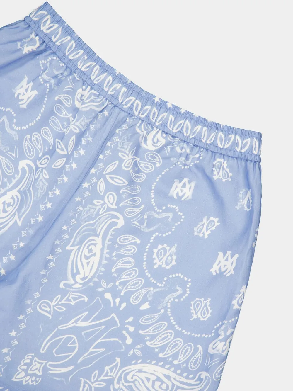 Blue Bandana Watercolor Shorts