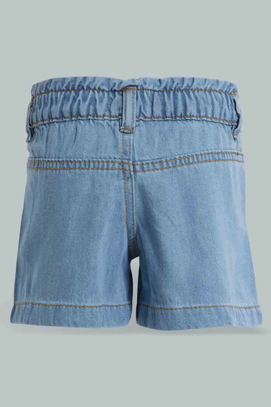 Blue Paperbag Denim Short