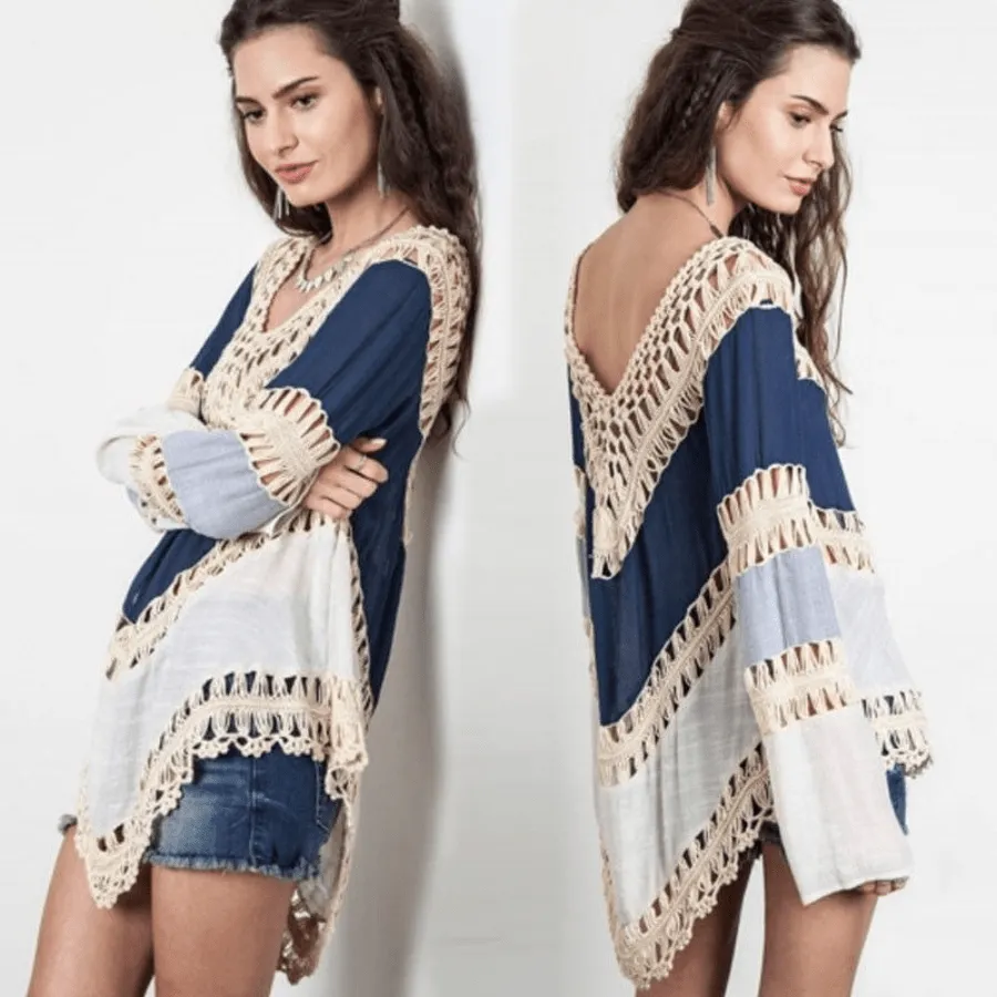 Boho Lace Patchwork Shirt