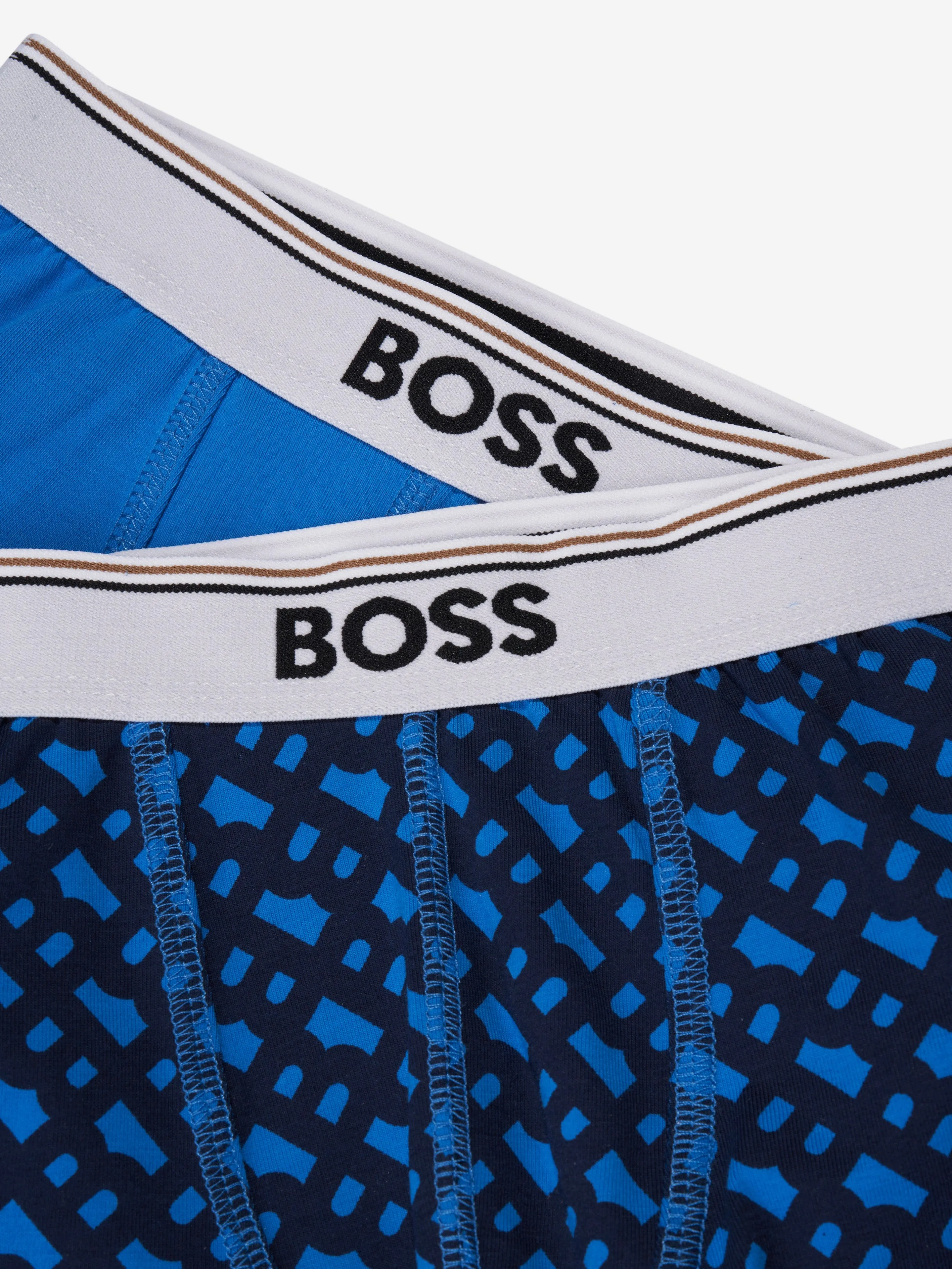 BOSS Boys 2 Pack Boxer Shorts Set in Blue