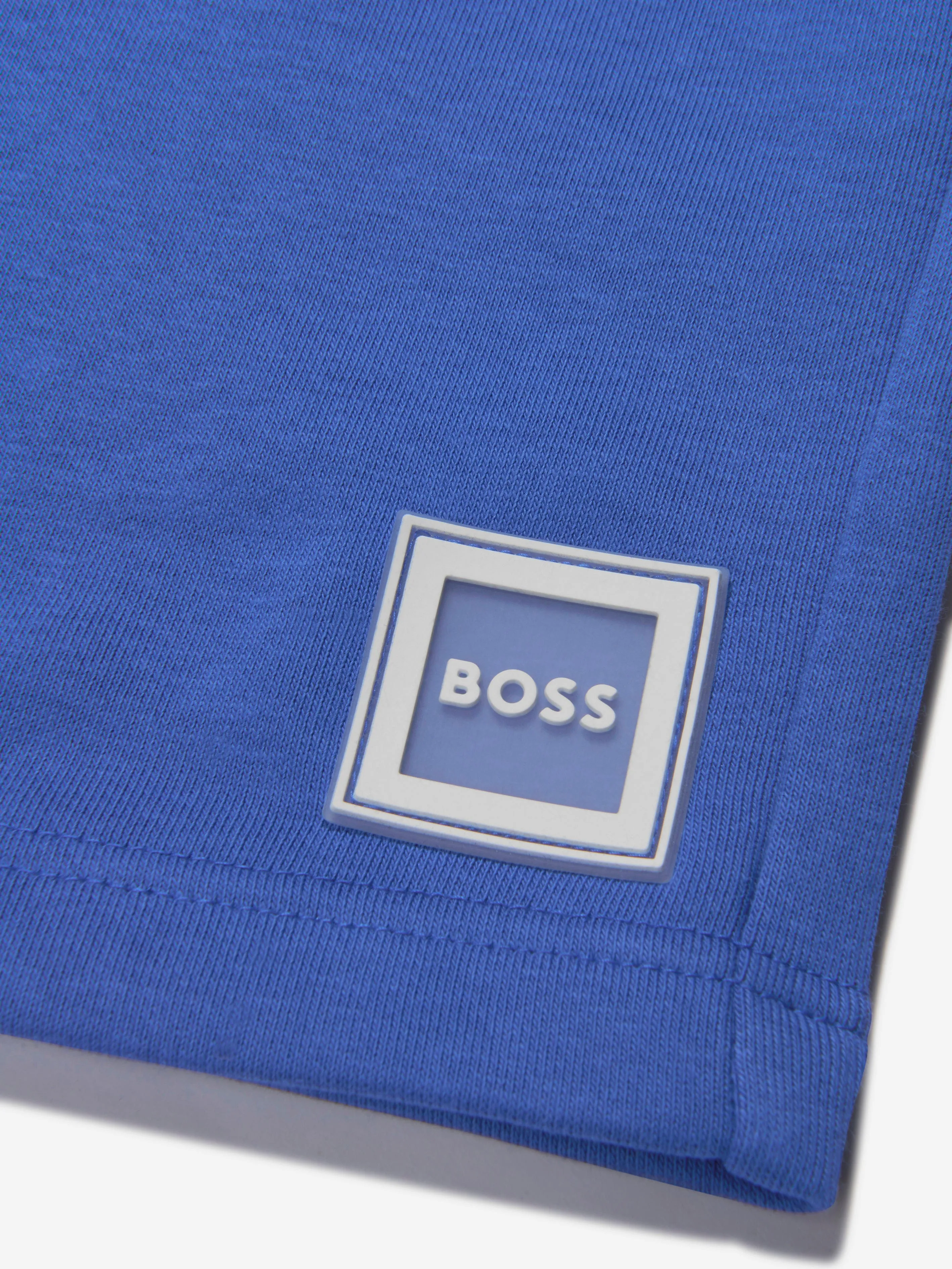 BOSS Boys Cotton French Terry Branded Shorts