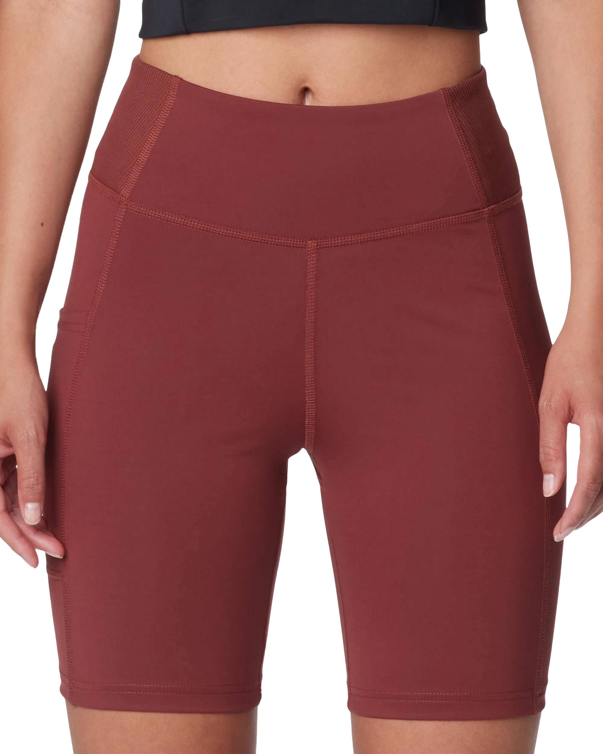 Boundless Trek Half Tight Shorts in Spice