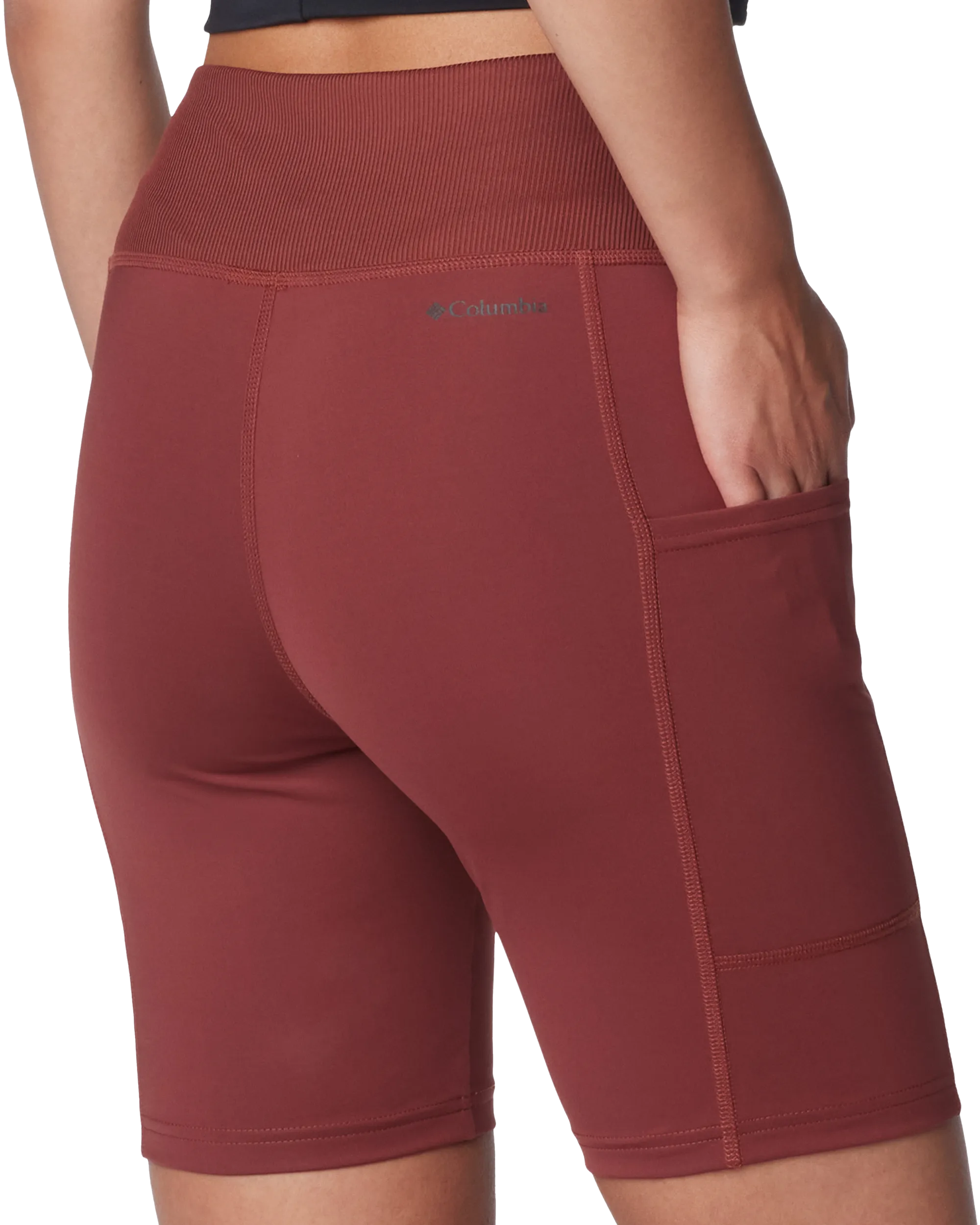 Boundless Trek Half Tight Shorts in Spice