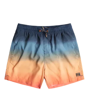 Boys All Day Fade Volley Shorts in Coral