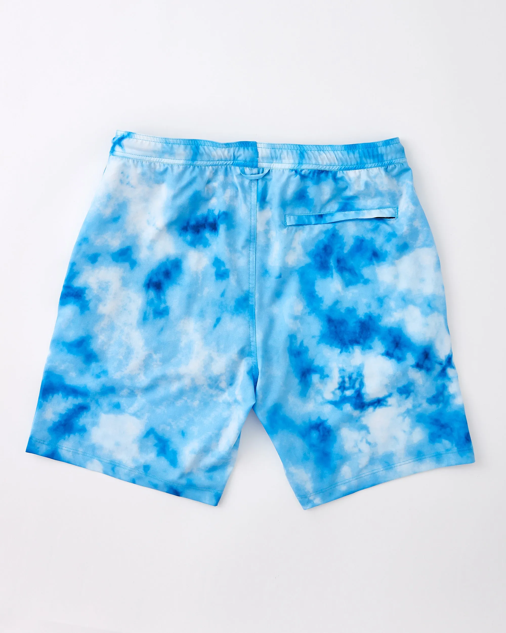 Boys Black Dog Tie Dye Swim Trunk