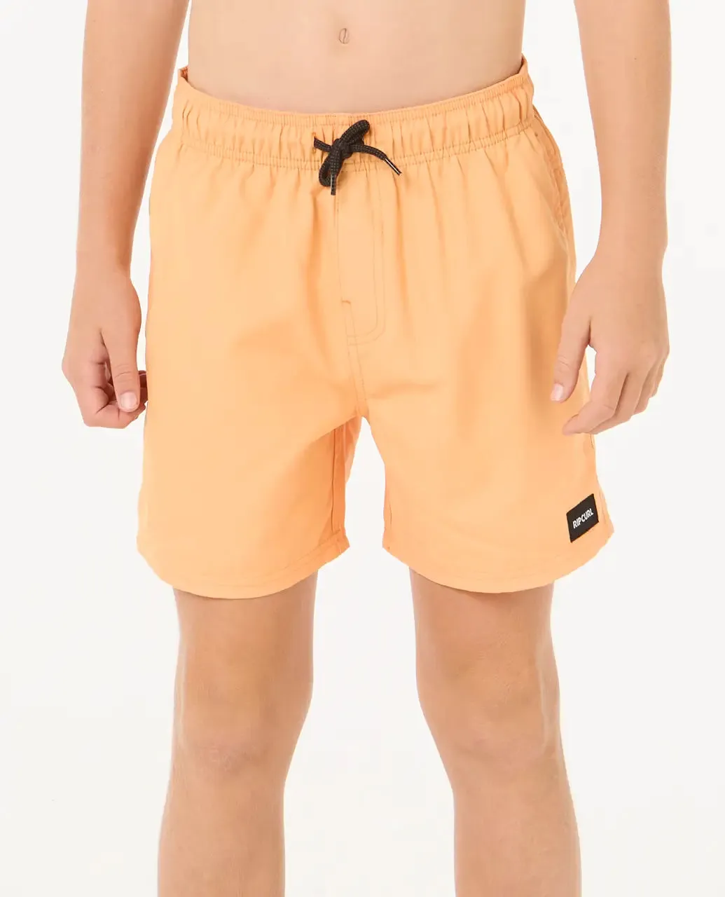 Boys Offset Volley Shorts in Mandarin Zest