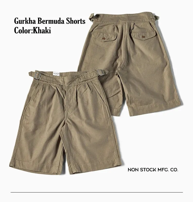 British Army Gurkha Shorts - 70s Khaki Chino Drill Military Short Pants