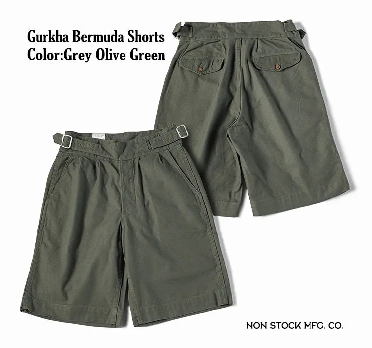 British Army Gurkha Shorts - 70s Khaki Chino Drill Military Short Pants