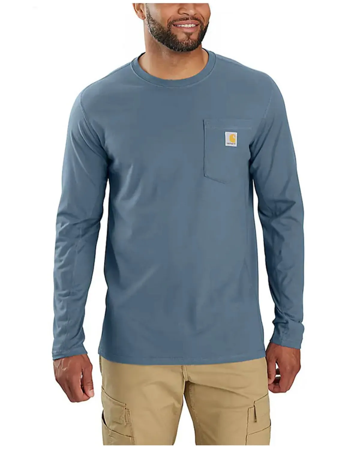 Carhartt 106656 Men's Force Relaxed Fit Midweight Long-Sleeve Pocket T-Shirt