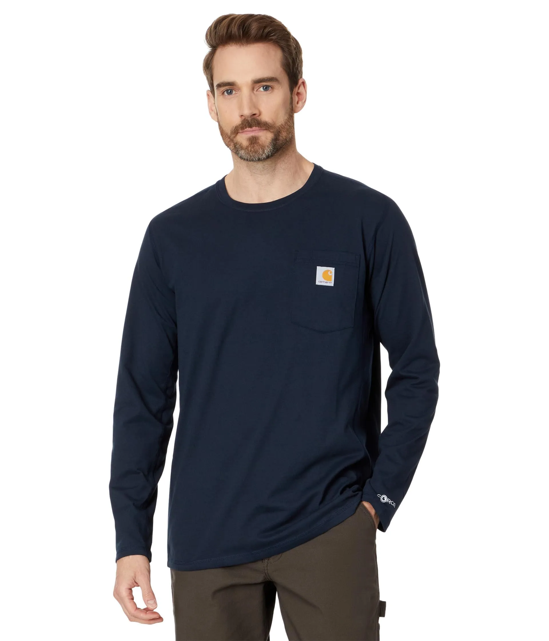 Carhartt 106656 Men's Force Relaxed Fit Midweight Long-Sleeve Pocket T-Shirt