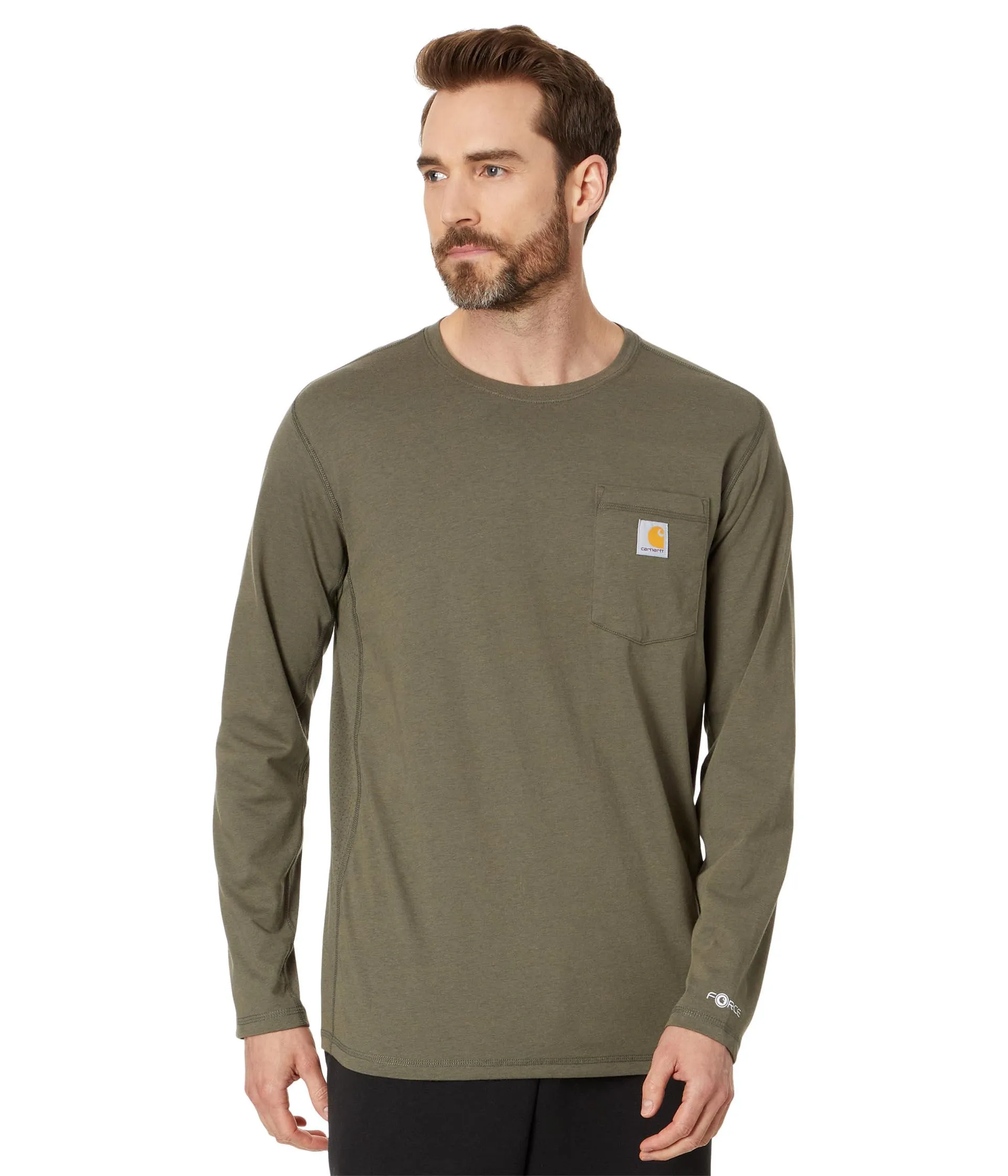 Carhartt 106656 Men's Force Relaxed Fit Midweight Long-Sleeve Pocket T-Shirt