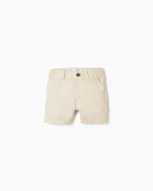 Chino Twill Shorts for Baby Boys, Beige