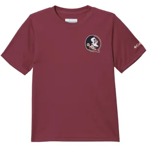 Columbia Youth Seminole Logo Terminal Tackle Short Sleeve Shirt - Garnet