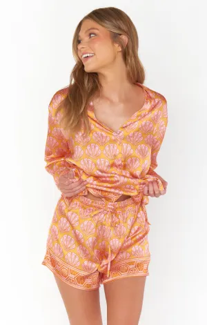 Early Riser Silky PJ Set Shells