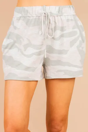 Feeling At Ease Oatmeal Camo Shorts