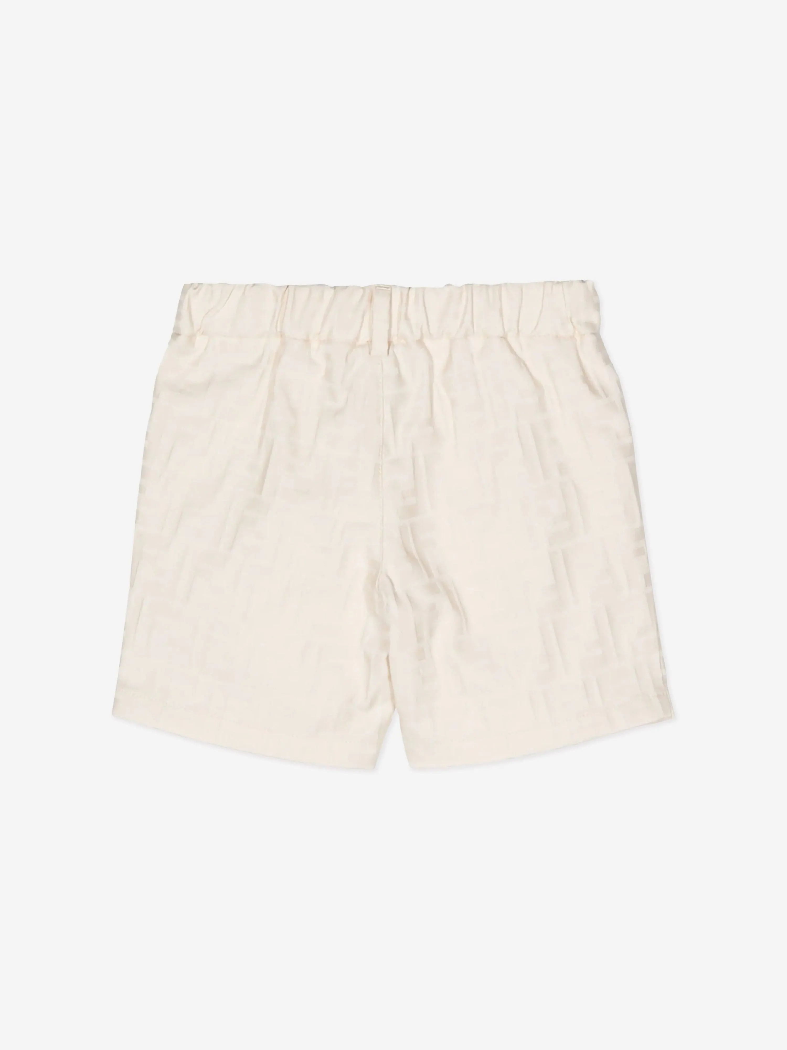 Fendi Baby Boys FFJacquard Shorts in Beige