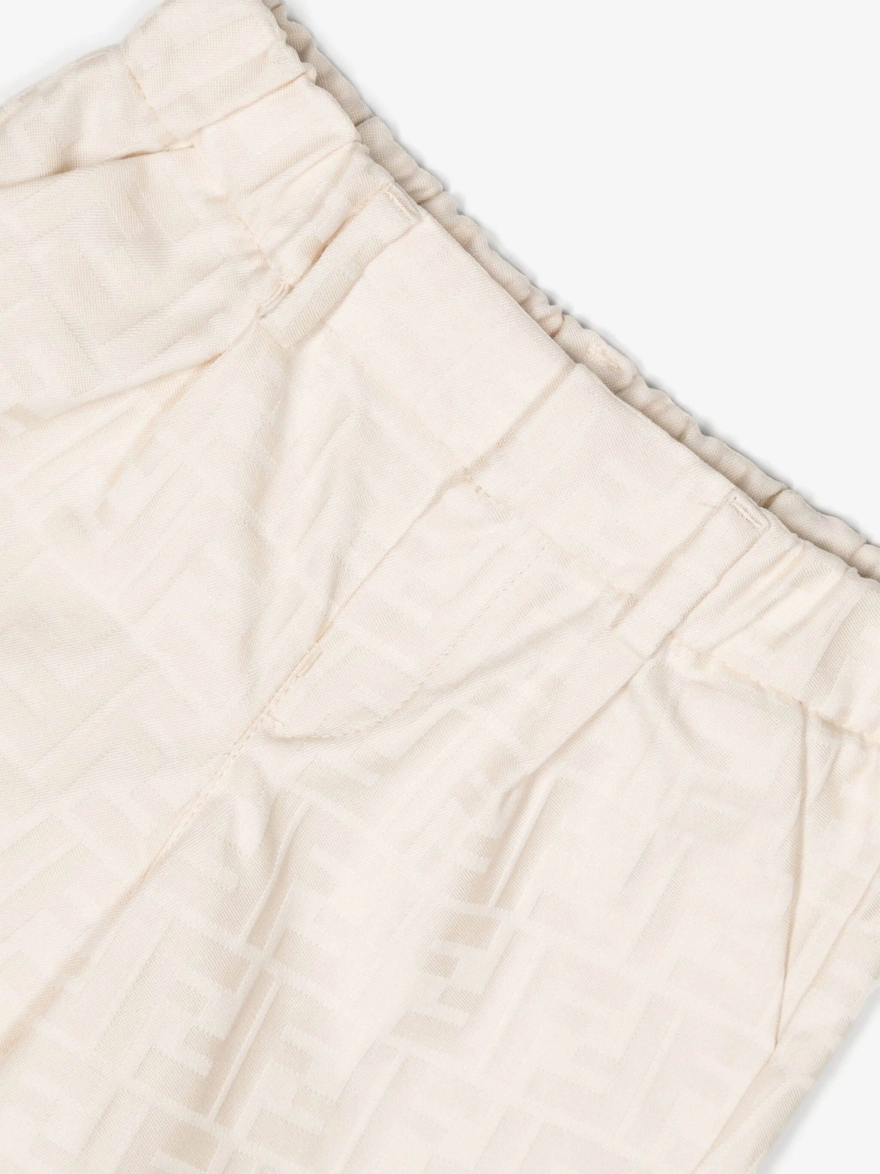 Fendi Baby Boys FFJacquard Shorts in Beige