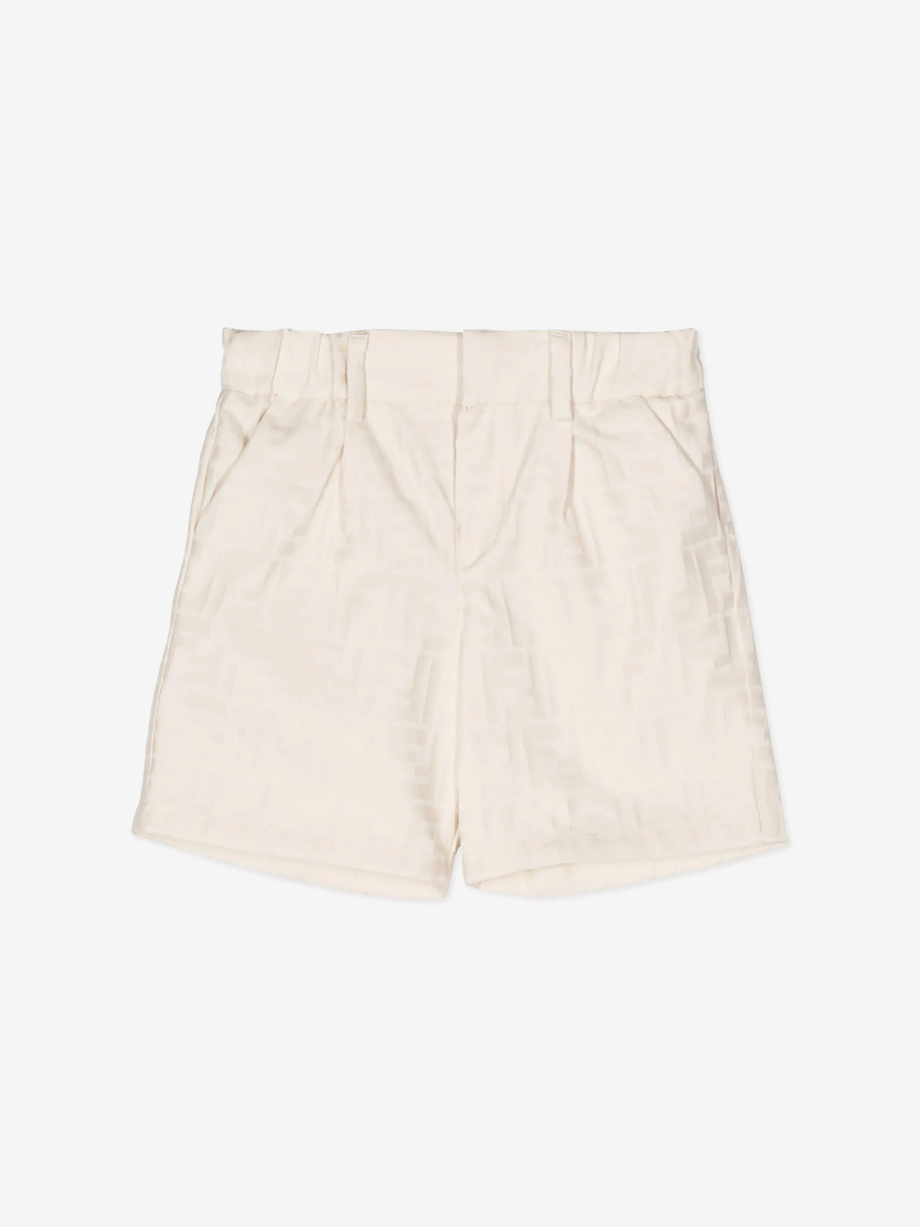 Fendi Baby Boys FFJacquard Shorts in Beige