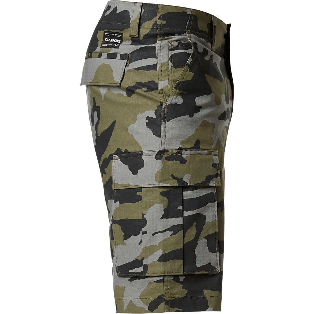 Fox Racing  Mens Green Camo Slambozo Camo 2.0 Shorts Cargo Pockets Casual Stretch