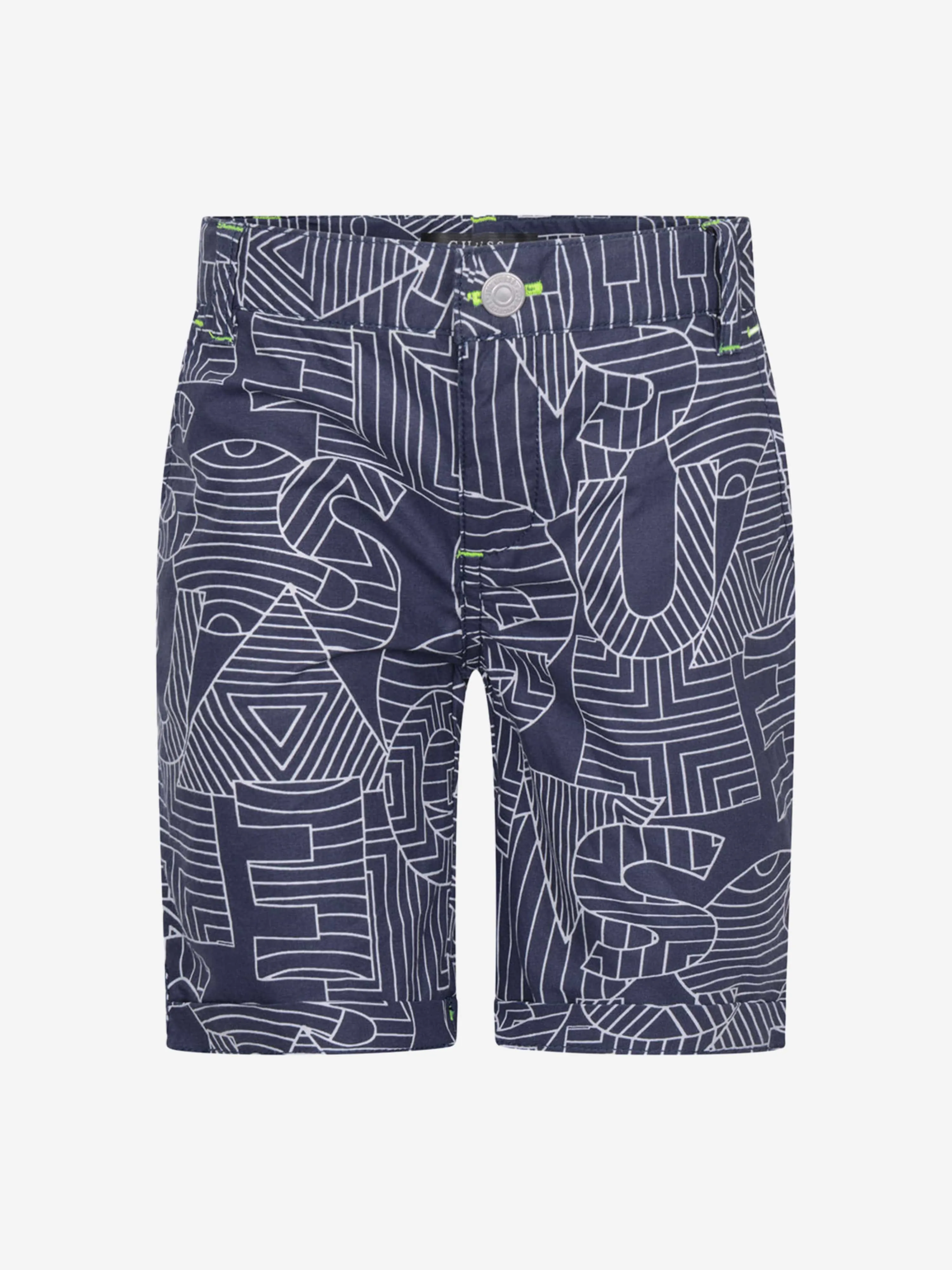 Guess Boys Shorts - Geometric Cotton Chino Shorts