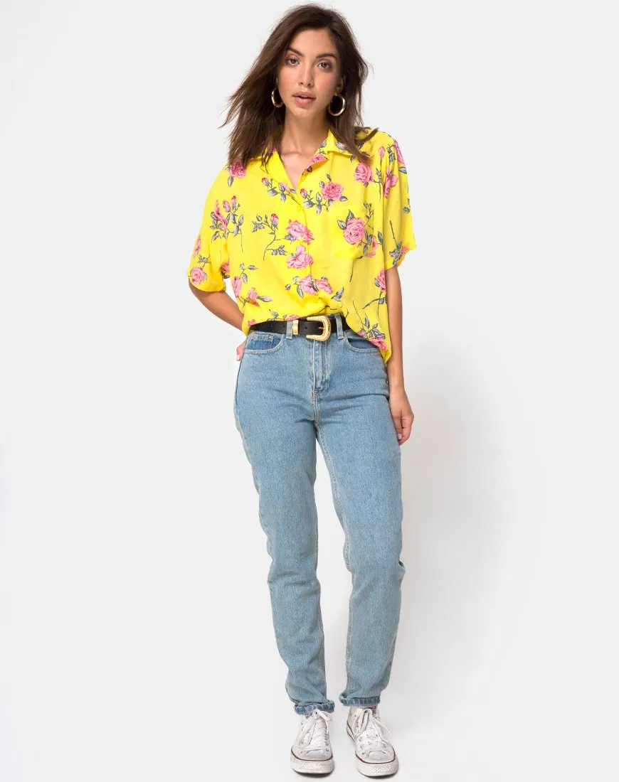 Hawaiian Shirt in Candy Rose Yellow