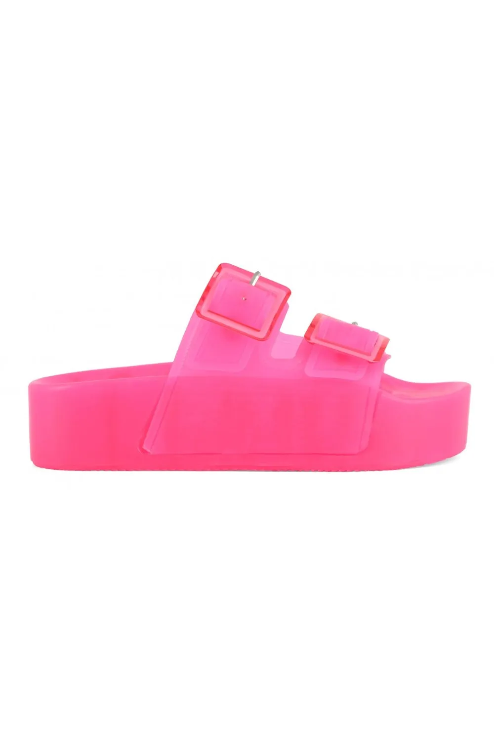 HIGH JELLY SANDAL 2 BUCKLES