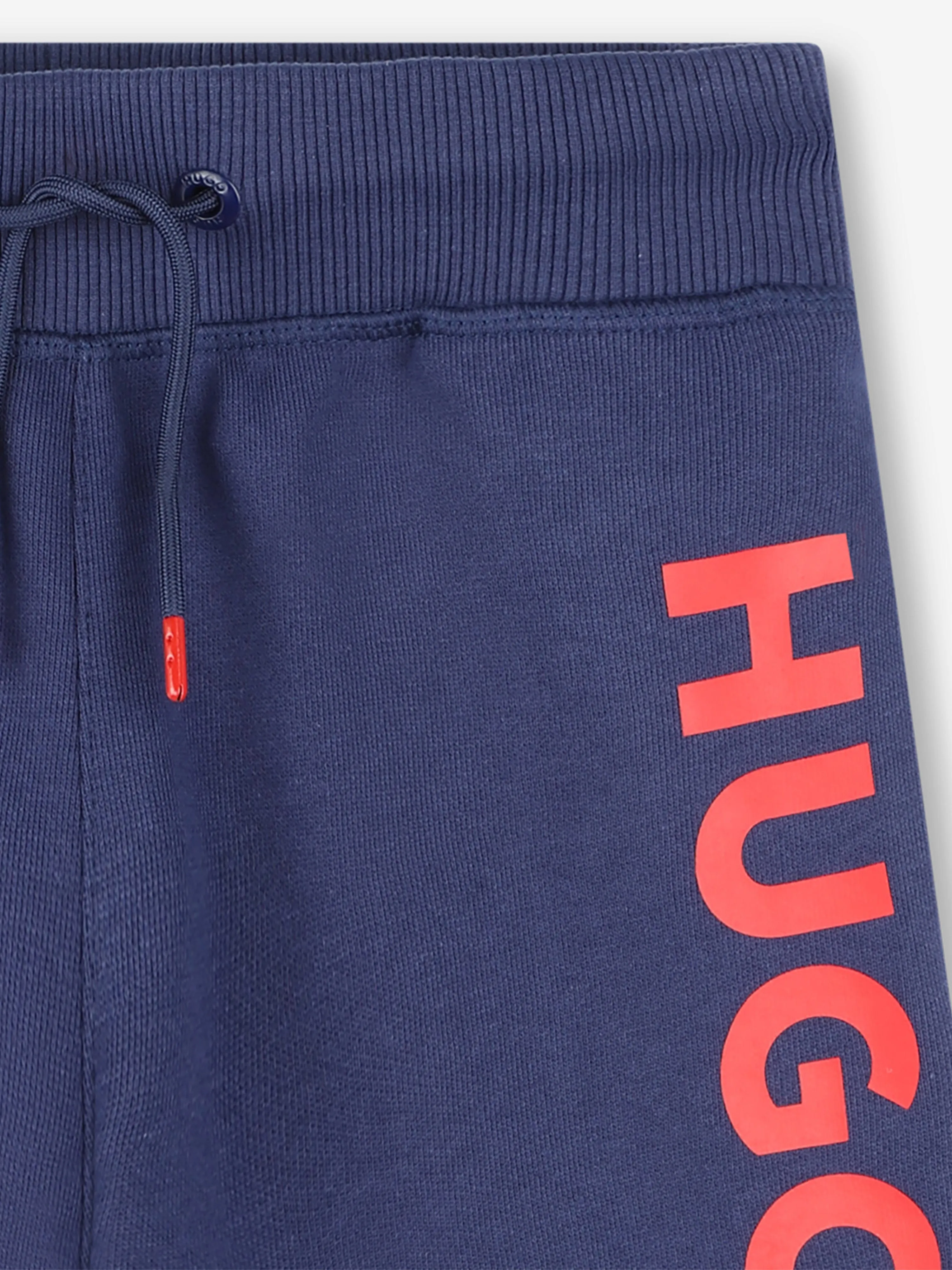 Hugo Boys Logo Print Shorts in Blue