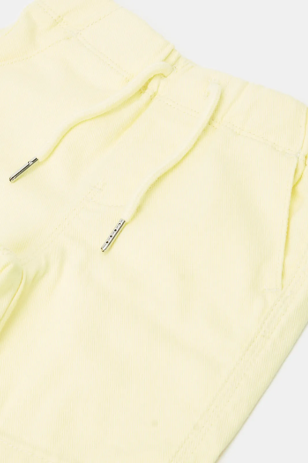 Infant Boys Yellow Twill Pull On Shorts