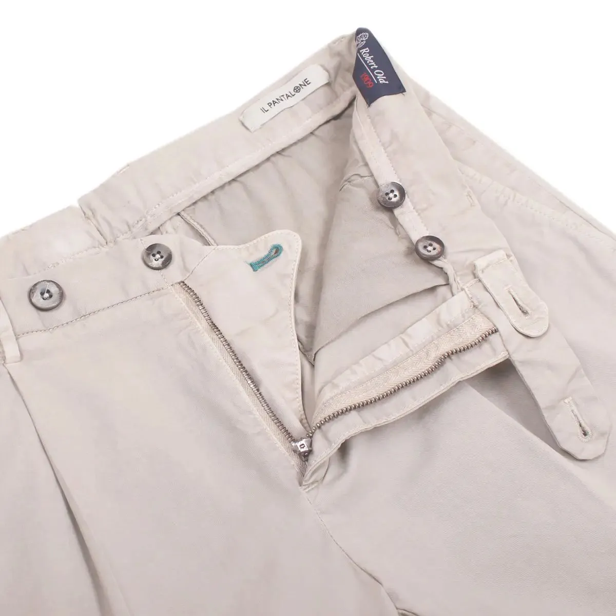 Khaki Cotton Stretch Chino Shorts