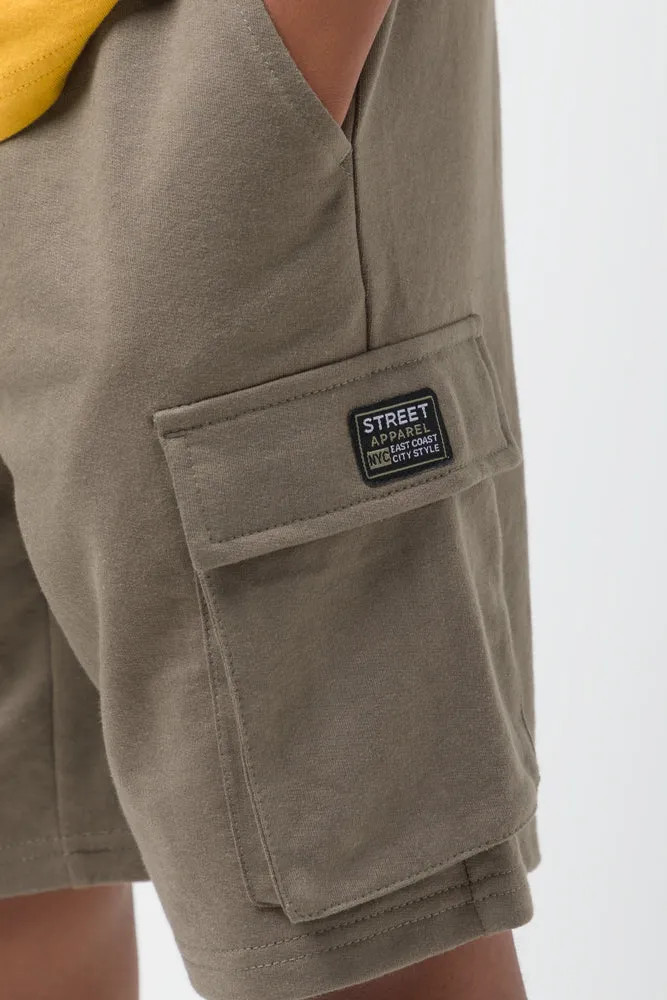 Knit Shorts Cargo Khaki