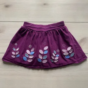 Lands End Berry Floral Applique Skort