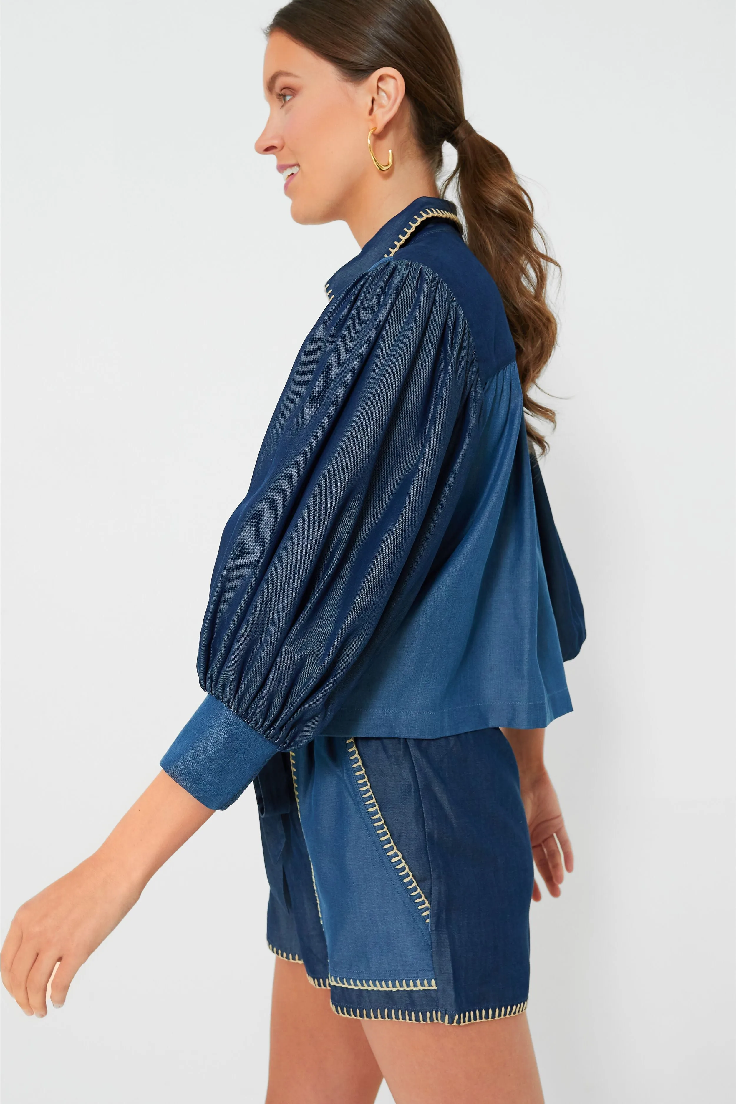 Light and Dark Blue Elisa Shirt