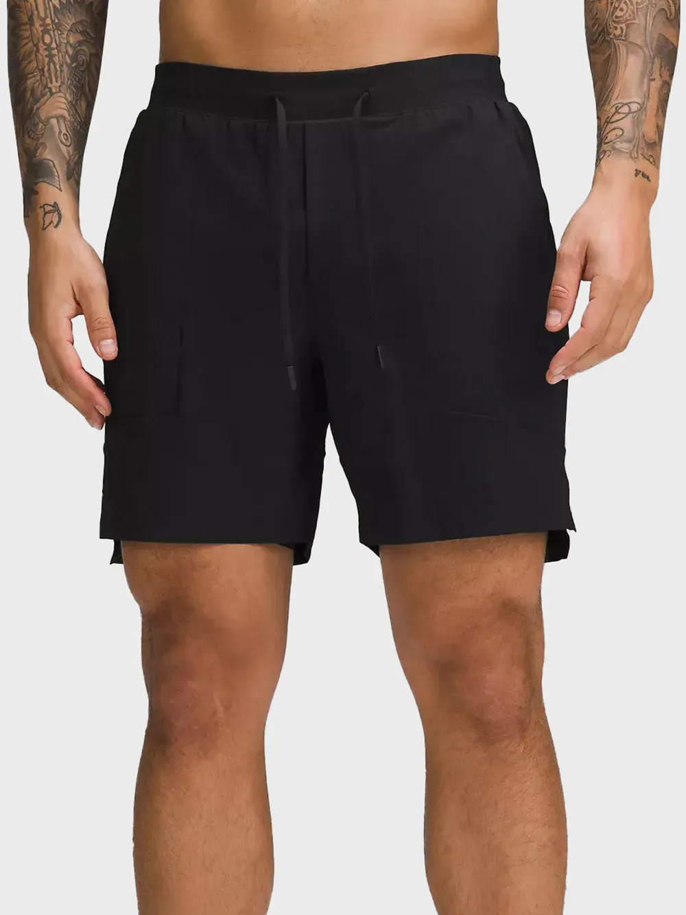 LULULEMON BLACK LICENSE TO TRAIN SHORT 7" LINED