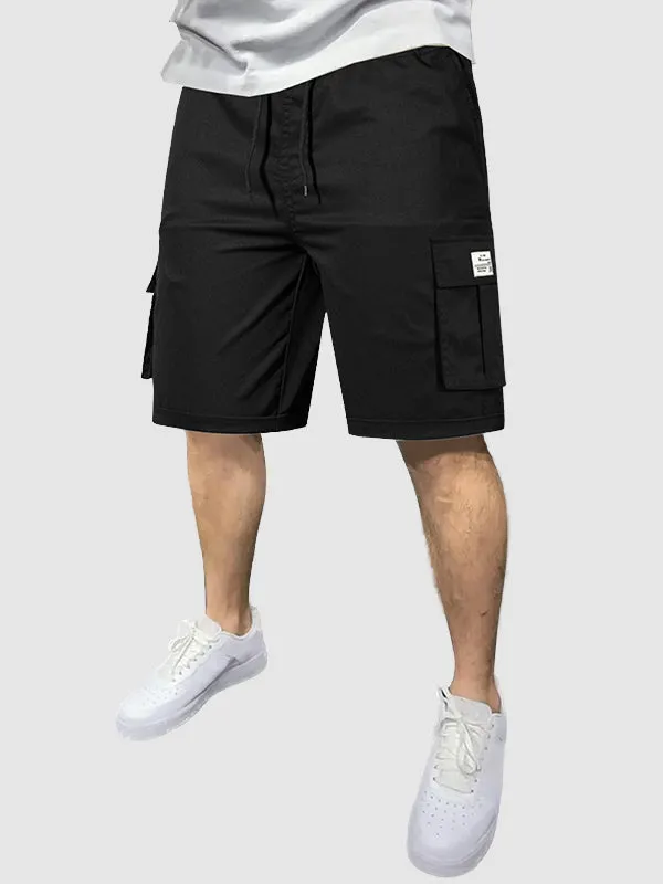 Men's Drawstring Loose Casual Cargo Shorts