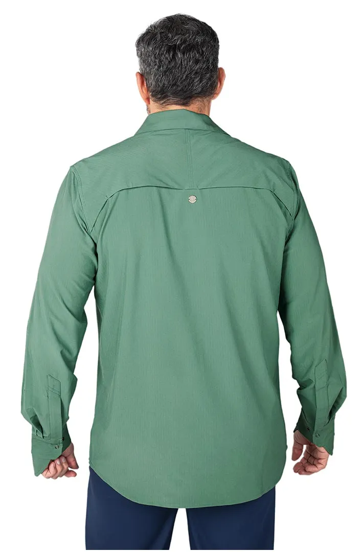 Men's Fiera Smart Shirt  |  Pine Green Shadow Stripe