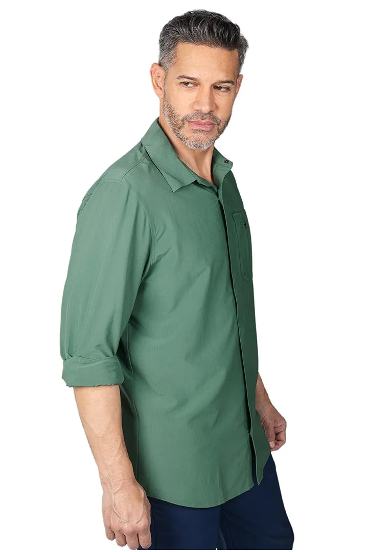 Men's Fiera Smart Shirt  |  Pine Green Shadow Stripe