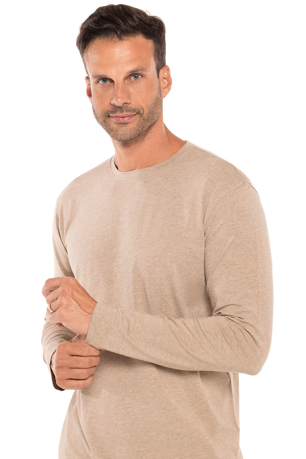 Men's Morada Everyday Long Sleeve T-Shirt | Dark Taupe Heather