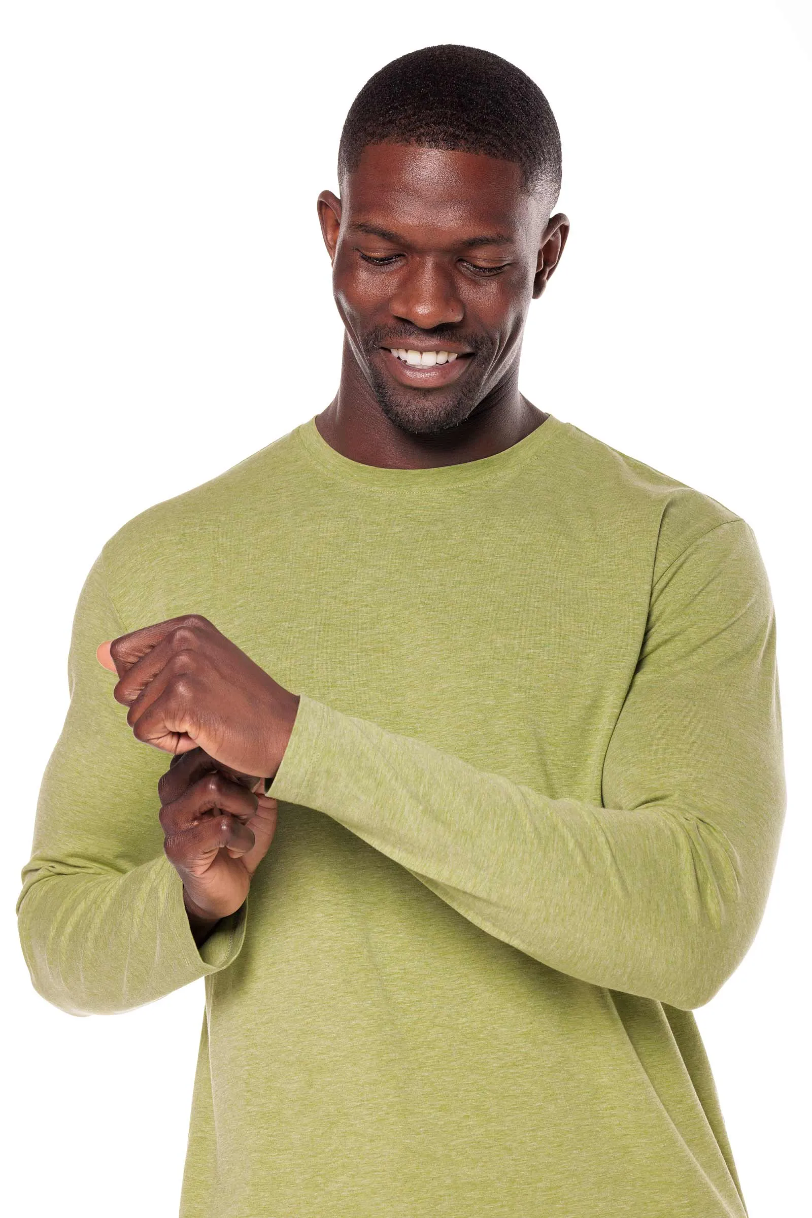 Men's Morada Everyday Long Sleeve T-Shirt | Willow Green Heather