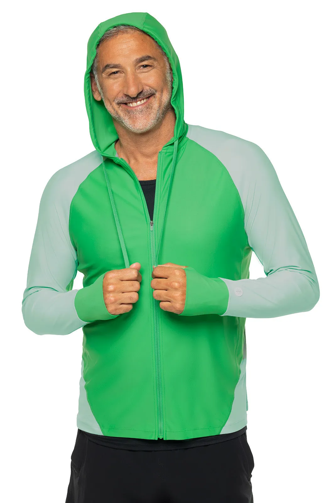 Men's Ocala Swim Hoodie  |  Green Colorblock