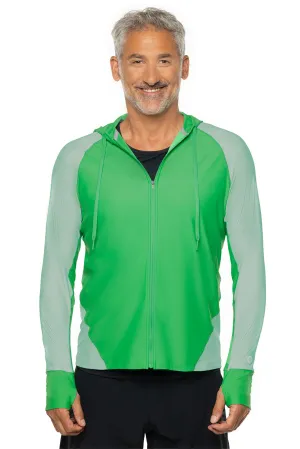 Men's Ocala Swim Hoodie  |  Green Colorblock