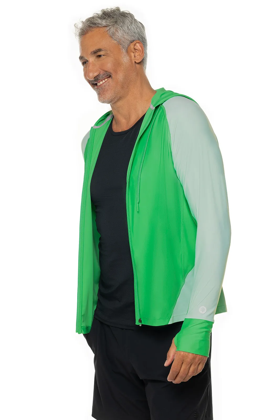 Men's Ocala Swim Hoodie  |  Green Colorblock