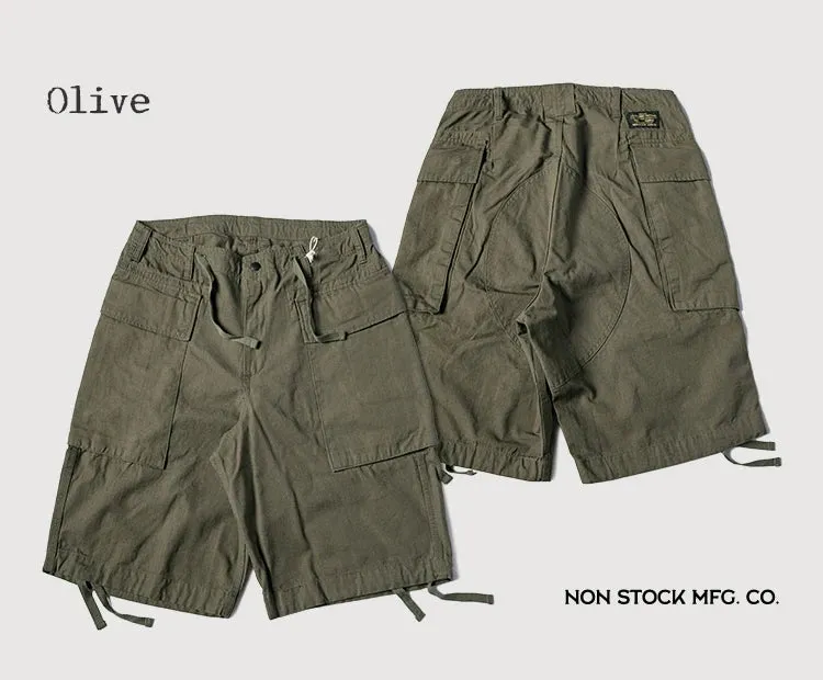 Men's Ripstop Cargo Shorts - Military Style with Multi-Pocket Design