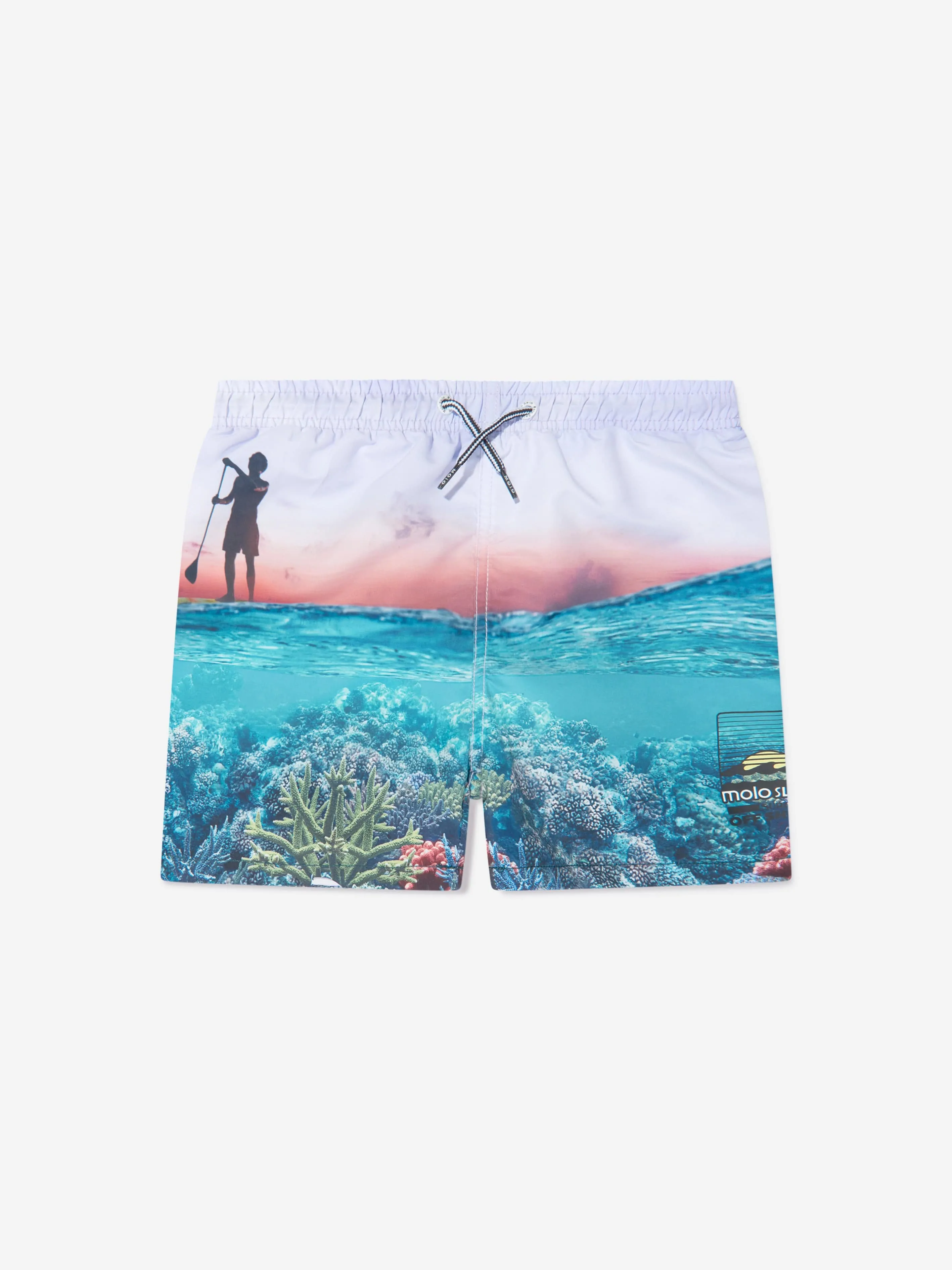 Molo Boys Ocean Explore Niko Swim Shorts In Multicolour