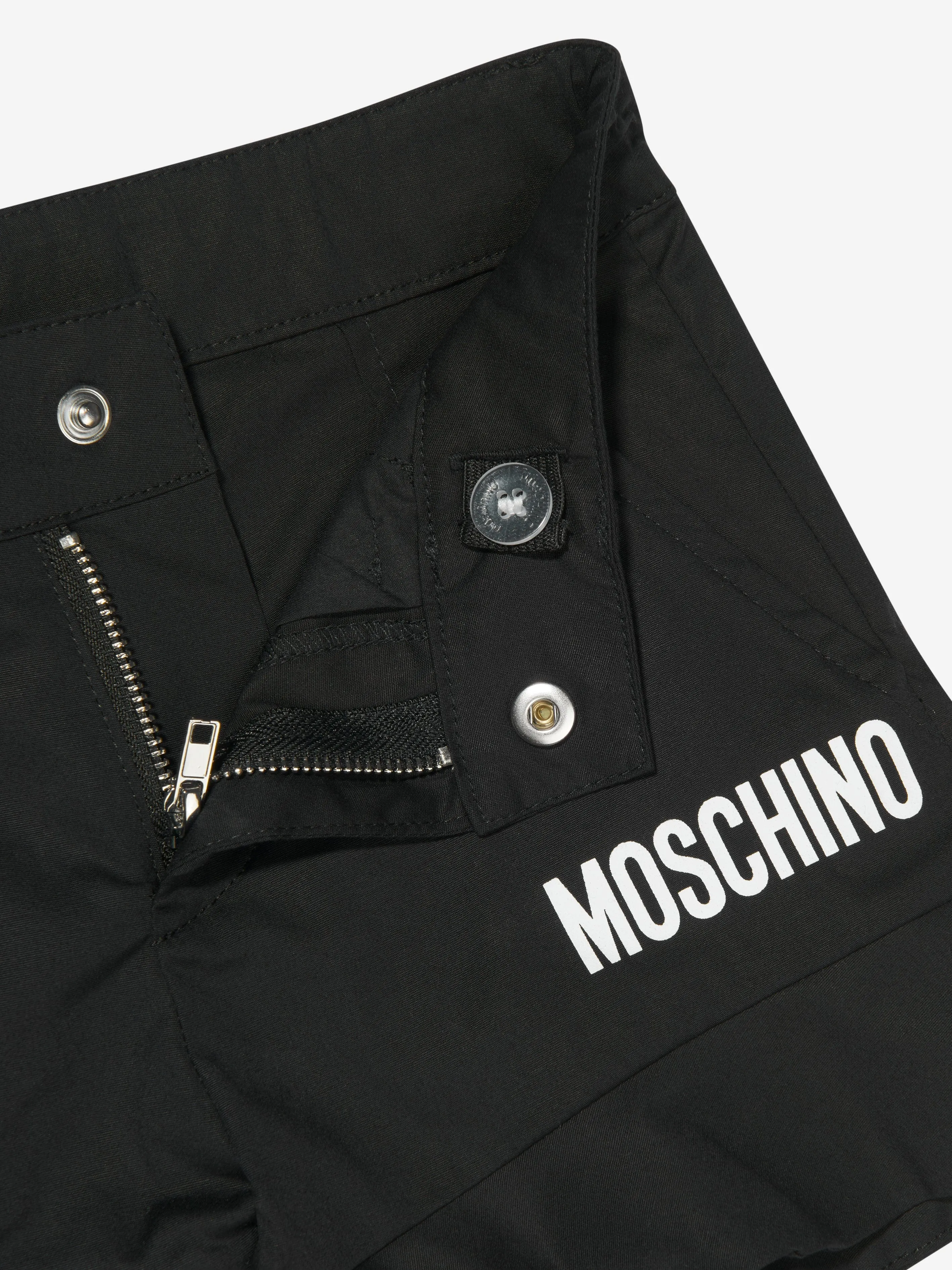 Moschino Girls Logo Ruffle Shorts in Black