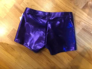 Motionwear Shimmery Gymnastics Shorts in Purple