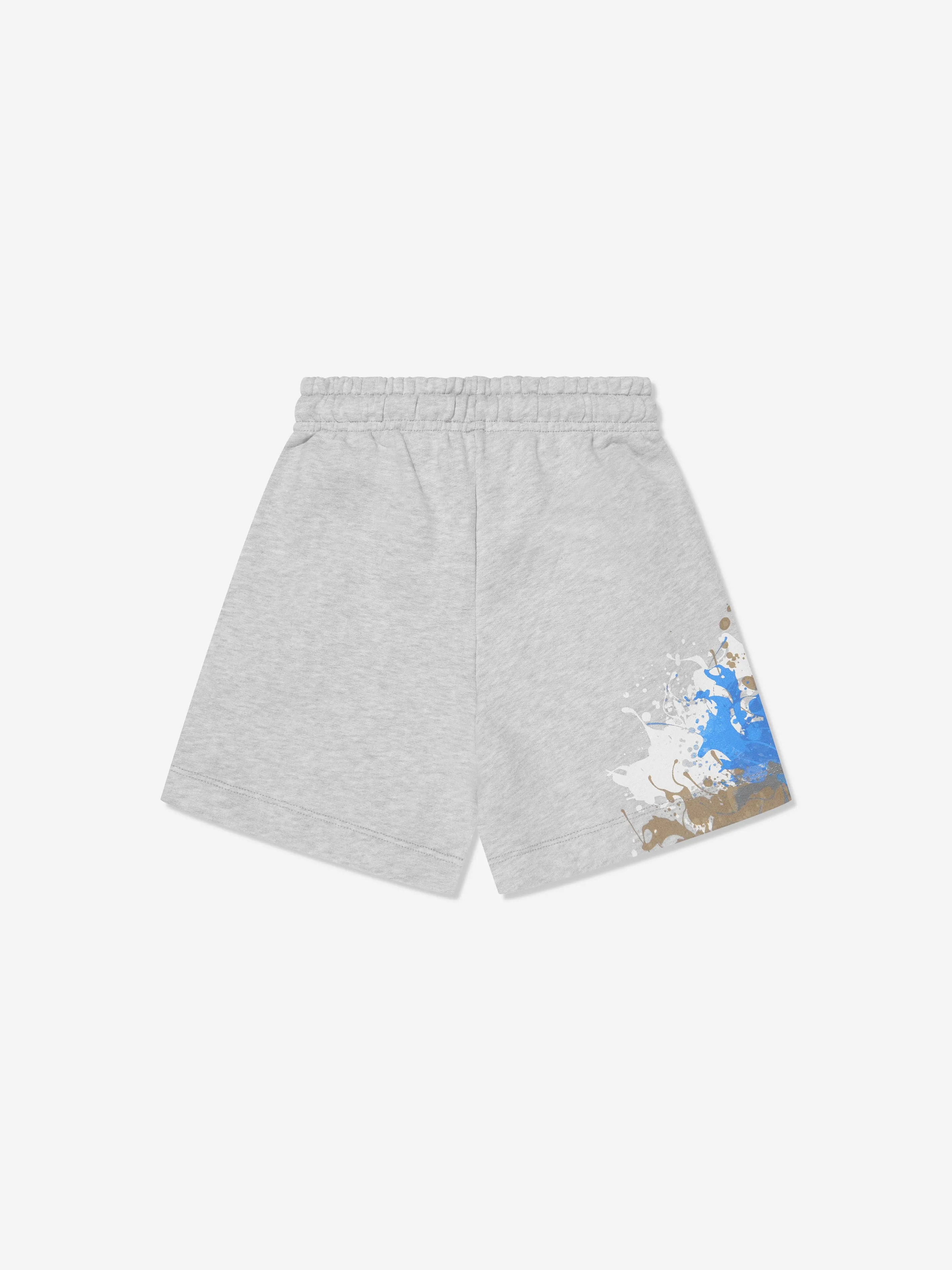 MSGM Boys Paint Splash Bermuda Shorts in Grey