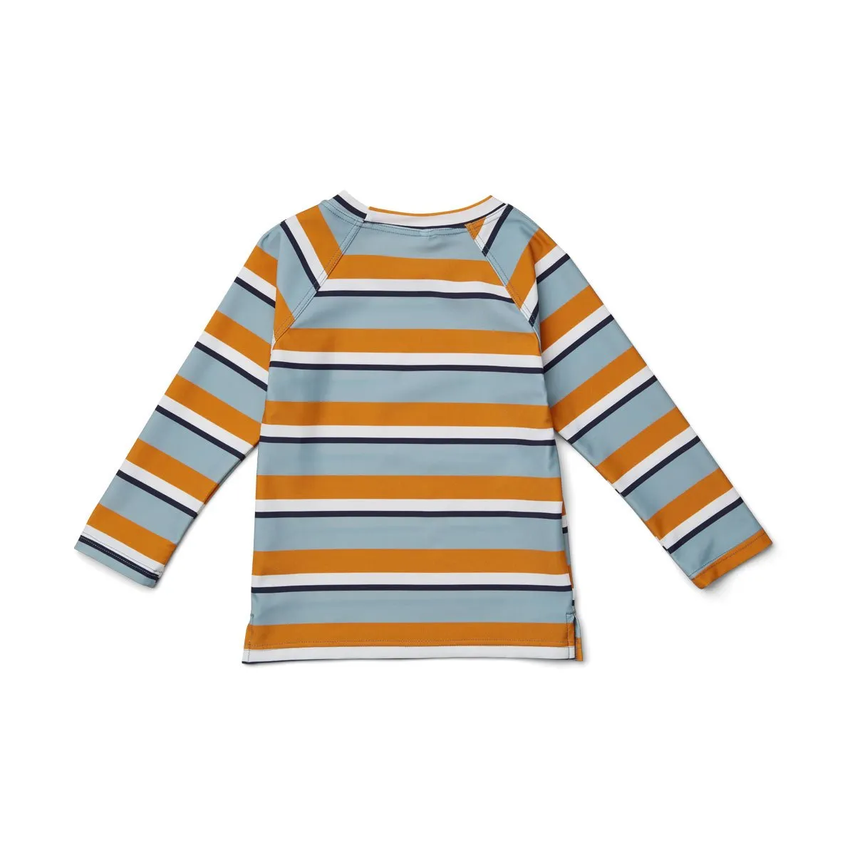 Noah Swim Tee - Stripe: Sea blue/mustard/creme de la creme